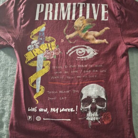Primitive X Skateboarding Guns N' Roses T-Shirt Size Medium Cotton Double-Sided - Picture 5 of 7